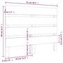 Voir la diapositive 6 : VIDAXL Tete de lit Blanc 75x3x80 cm Bois massif de pin