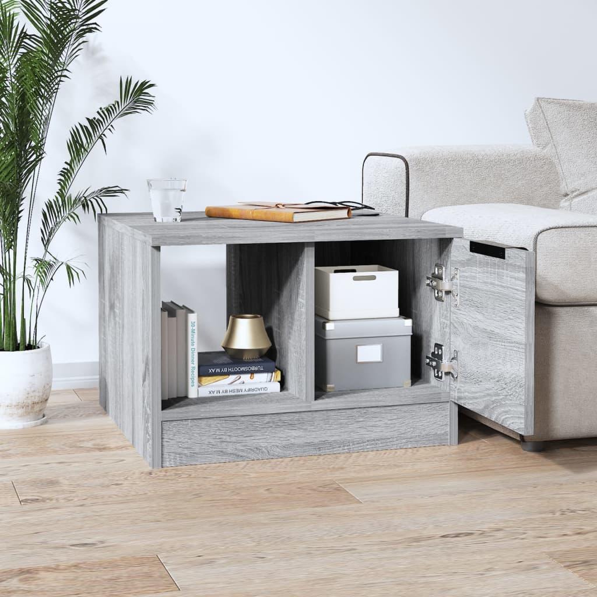 Voir la diapositive 3 : VIDAXL Table basse sonoma gris 50x50x36 cm bois d'ingenierie