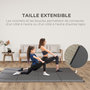 Voir la diapositive 6 : HOMCOM Tapis de gym yoga fitness pliable - poignée - revêtement synthétique - gris