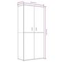 Voir la diapositive 6 : VIDAXL Armoire a chaussures chene fume 80x39x178 cm bois d'ingenierie
