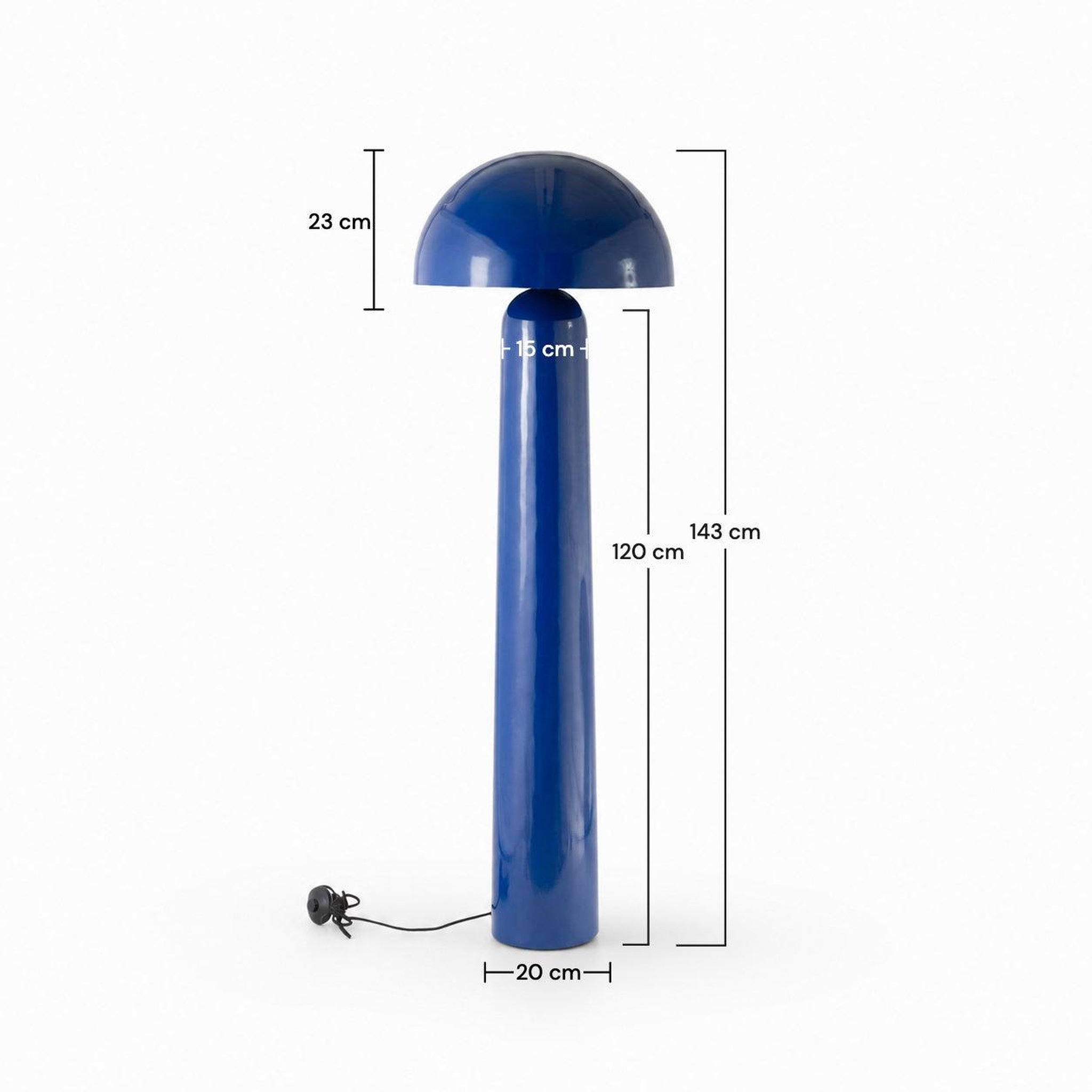 Voir la diapositive 4 : MAISON PAVANE Lampadaire en métal bleu foncé-clara