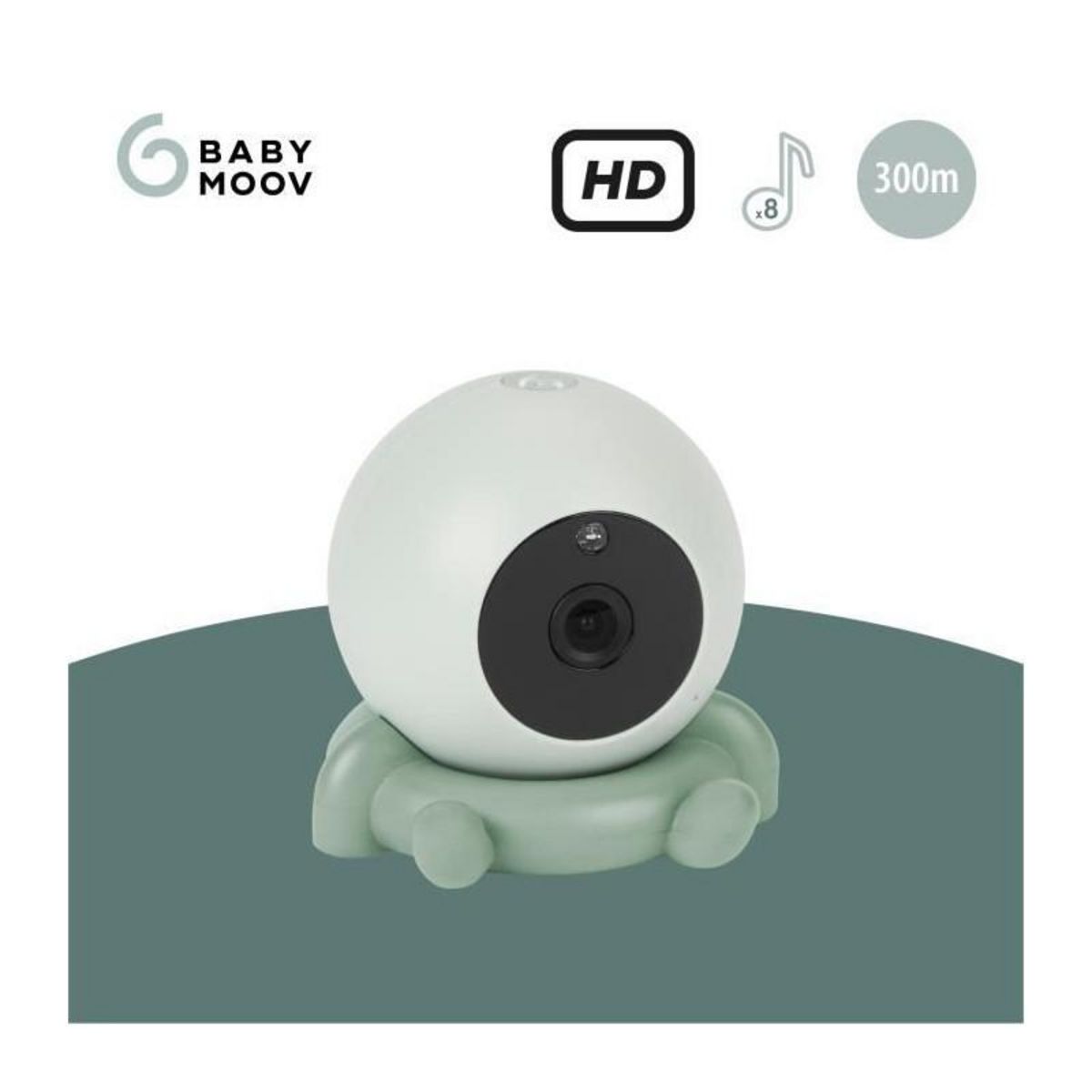 BABYMOOV Babymoov Caméra Additionnelle HD Babyphone vidéo YOO Go+ - Batterie Rechargeable Longue Autonomie - Socle Caméra inclus