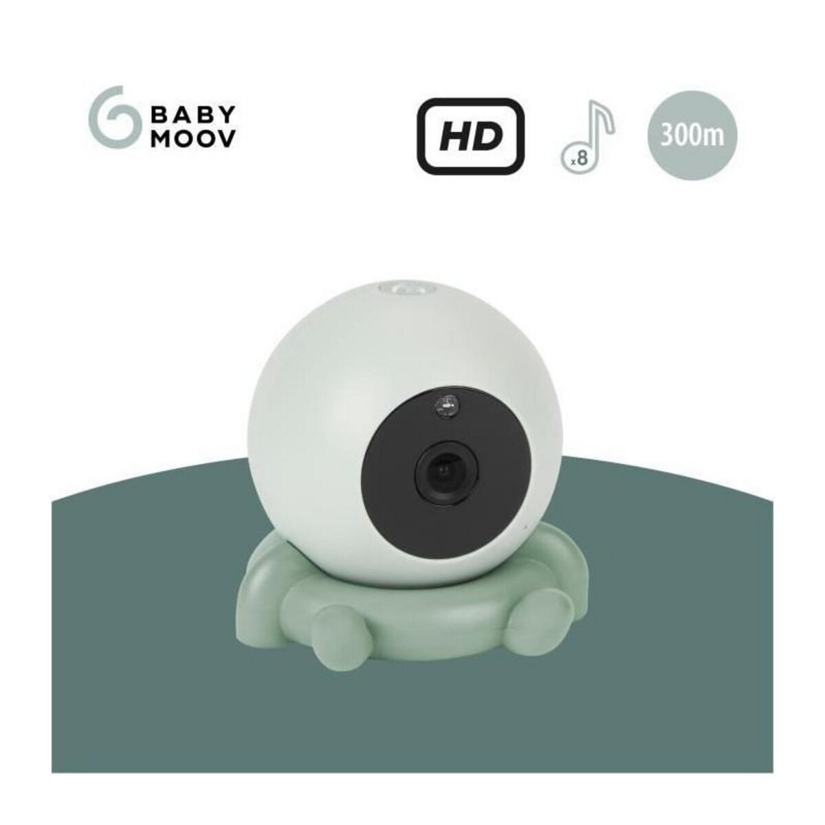 BABYMOOV Babymoov Caméra Additionnelle HD Babyphone vidéo YOO Go+ - Batterie Rechargeable Longue Autonomie - Socle Caméra inclus