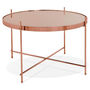 Voir la diapositive 1 : Paris Prix Table Basse Design en Verre  Rona  63cm Cuivre