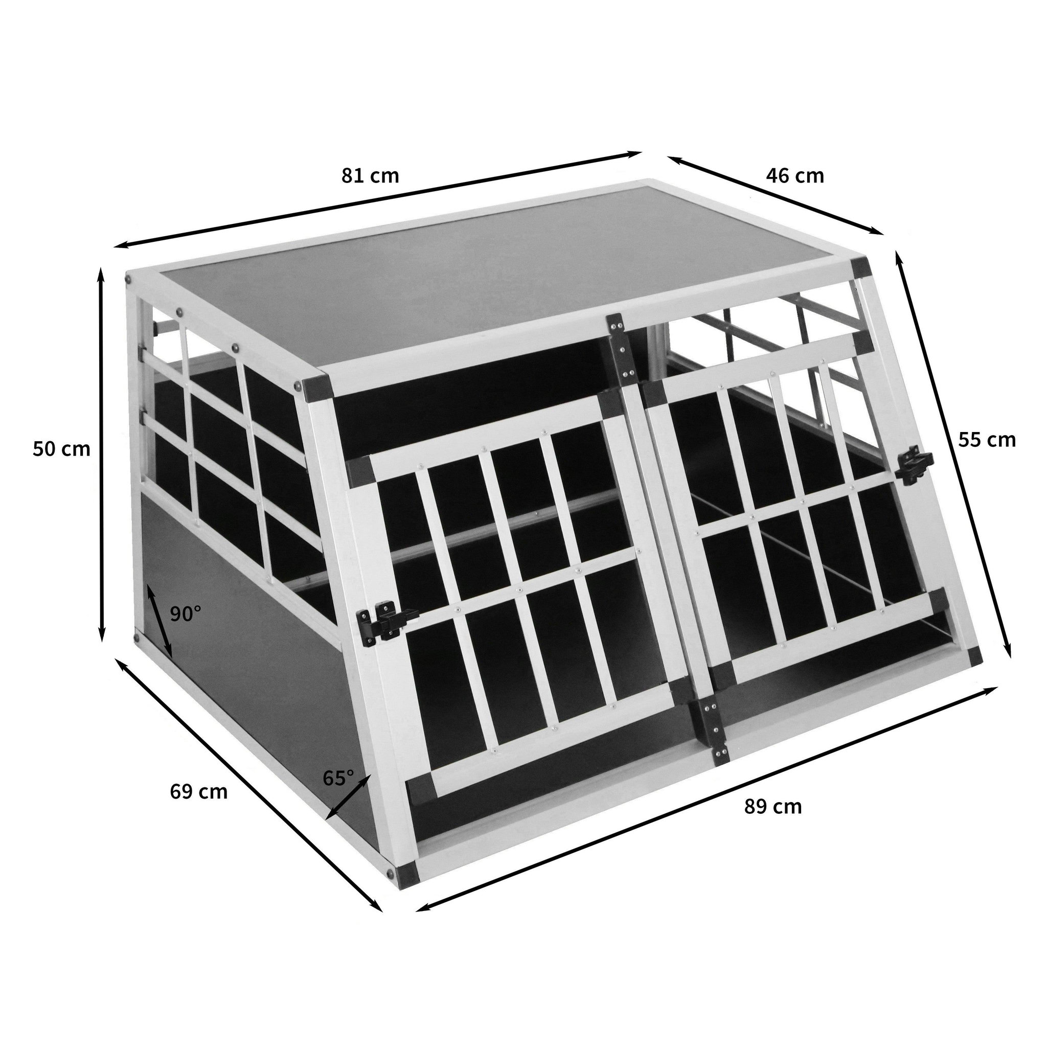 Voir la diapositive 4 : MONSTERSHOP Cage de transport pour animaux petit format - deux portes