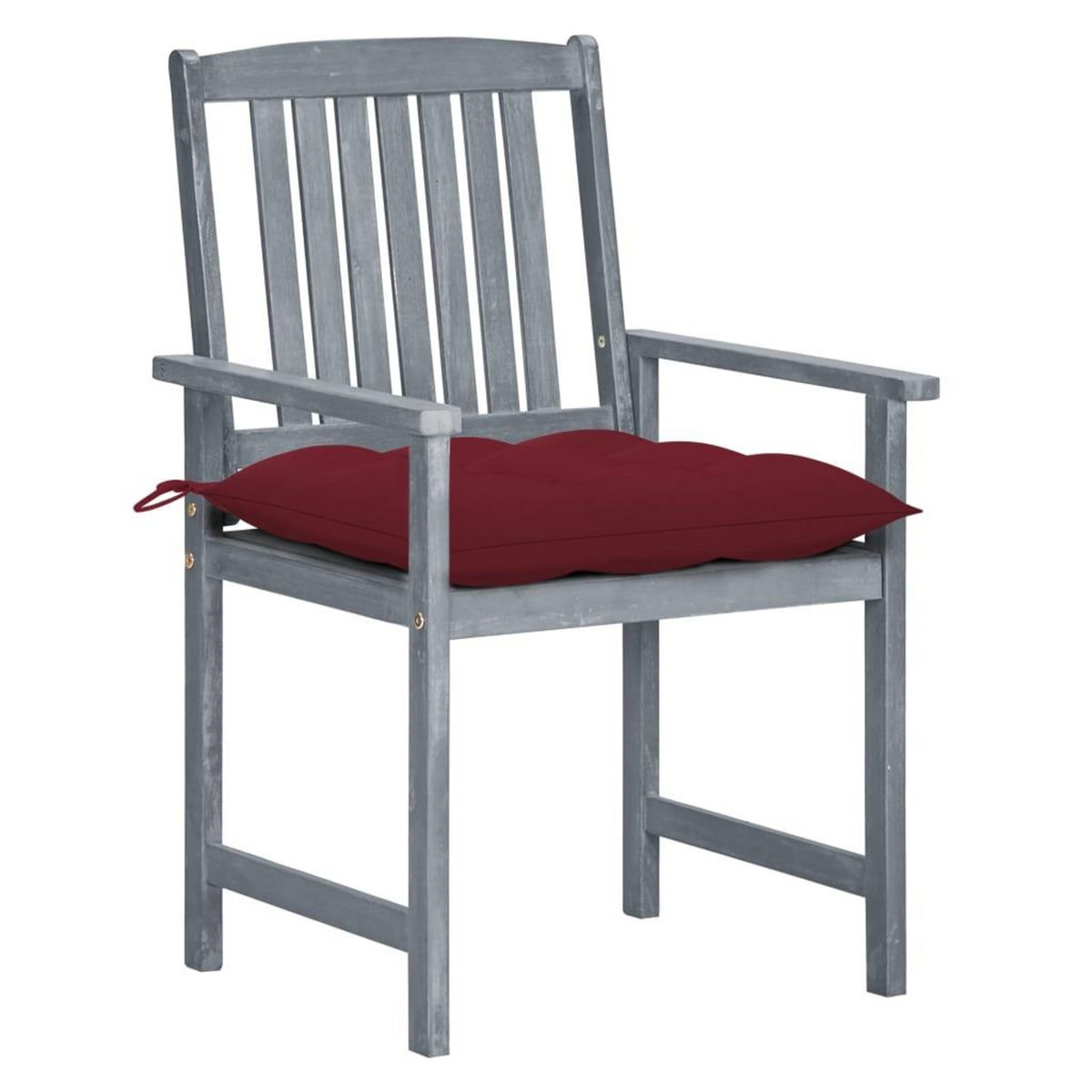 VIDAXL Chaises de jardin et coussins lot de 8 Bois acacia solide Gris