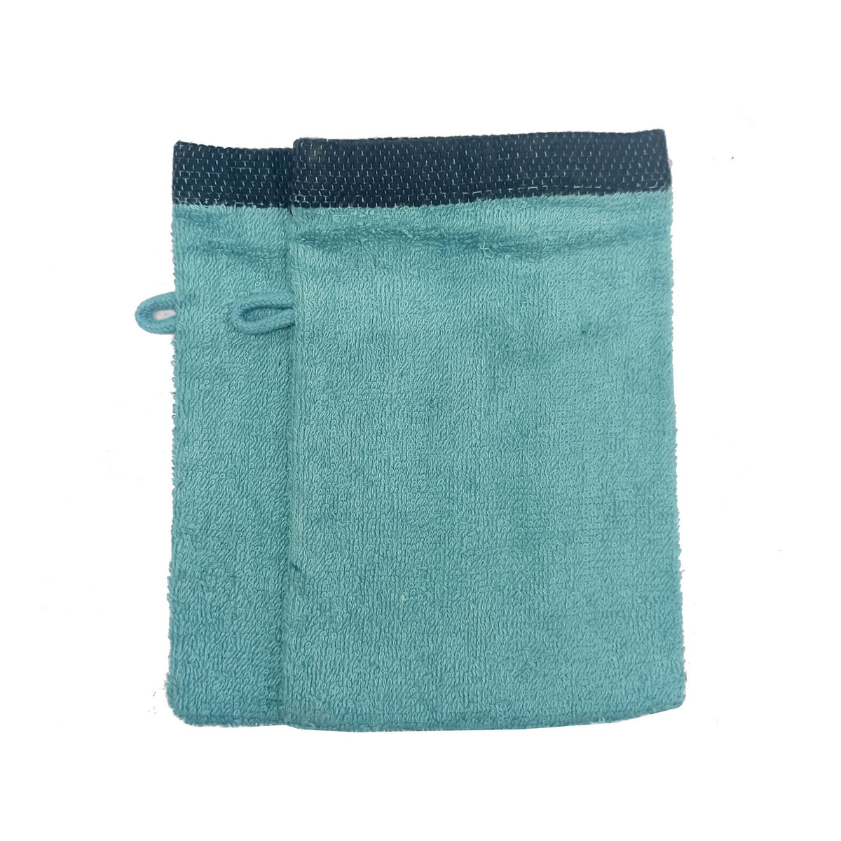 ACTUEL Lot de 2 gants de toilette uni en  coton 450GSM