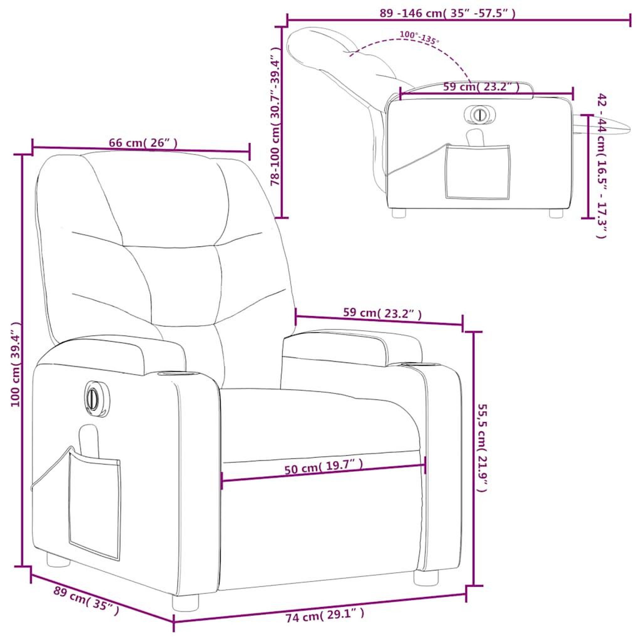 Voir la diapositive 6 : VIDAXL Fauteuil de massage inclinable electrique rouge similicuir