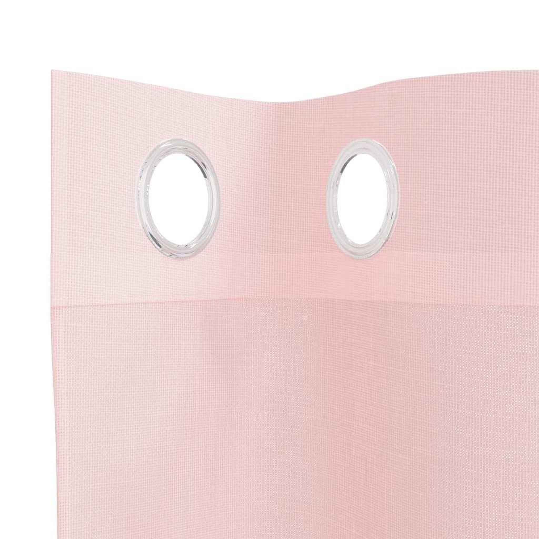 Voir la diapositive 5 : VIDAXL Rideaux en voile avec œillets 2 pcs rose clair 140x300 cm