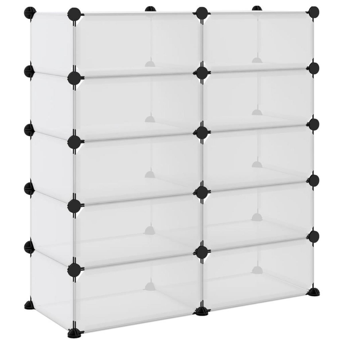 VIDAXL Etagere a chaussures Transparent 84x32x88,5 cm PP