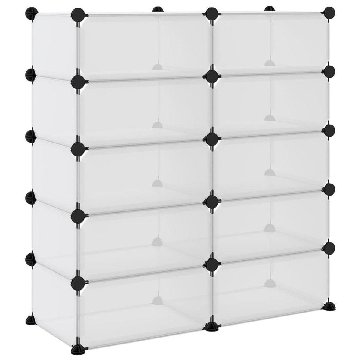 VIDAXL Etagere a chaussures Transparent 84x32x88,5 cm PP