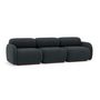 Voir la diapositive 3 : LISA DESIGN Penelope - canapé droit modulable 3 places en velours texturé