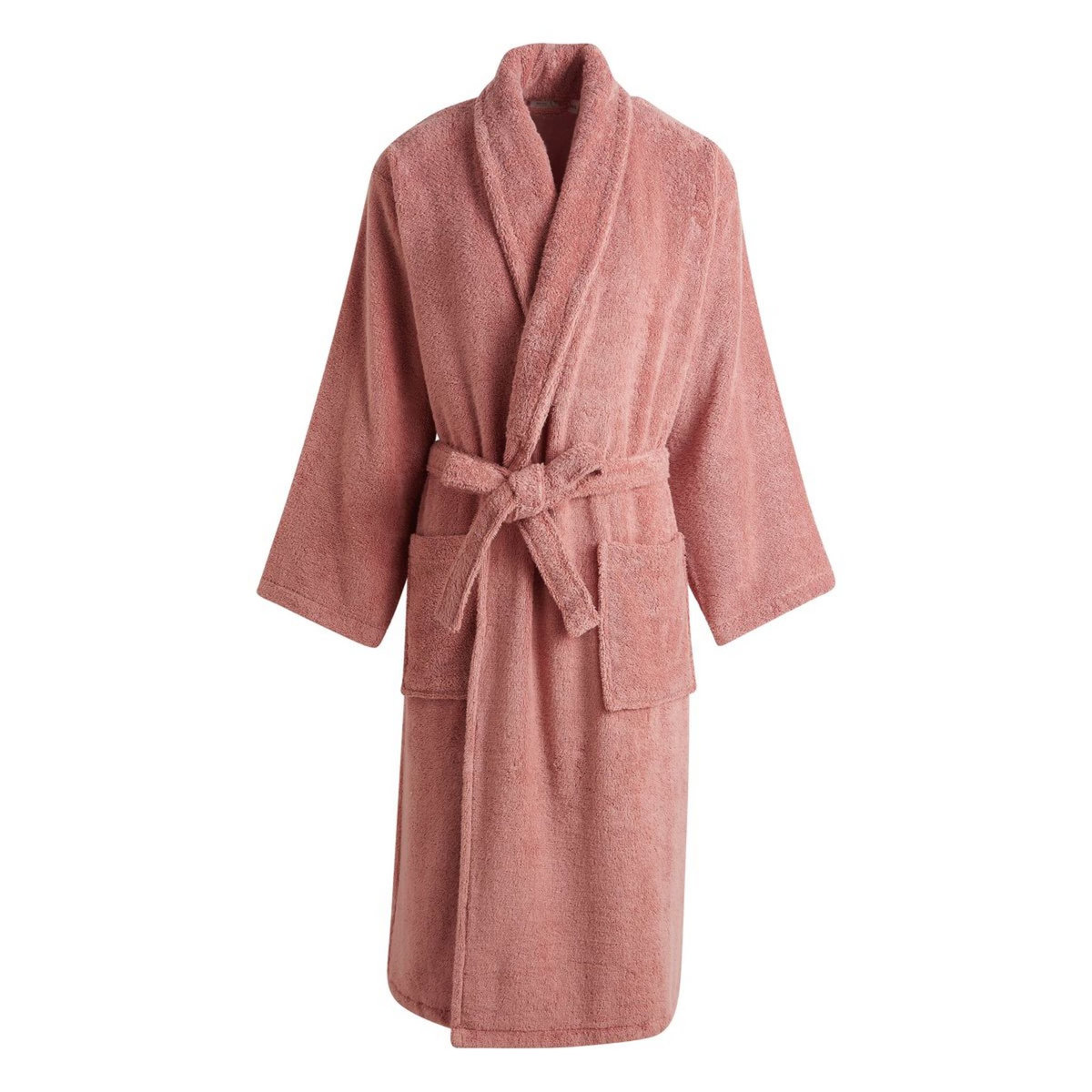 ACTUEL Peignoir col châle uni en coton 