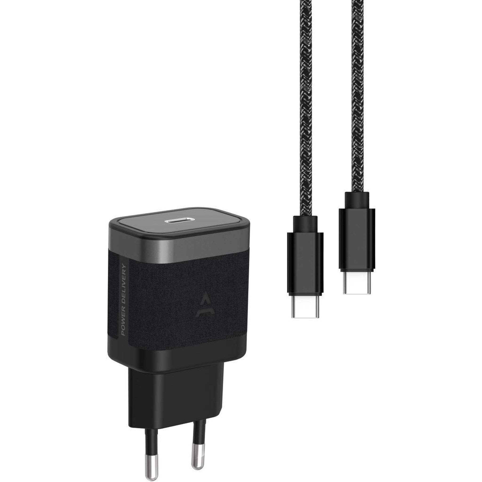 ADEQWAT Chargeur + câble usb-c 35w + câble usb-c 1m noir