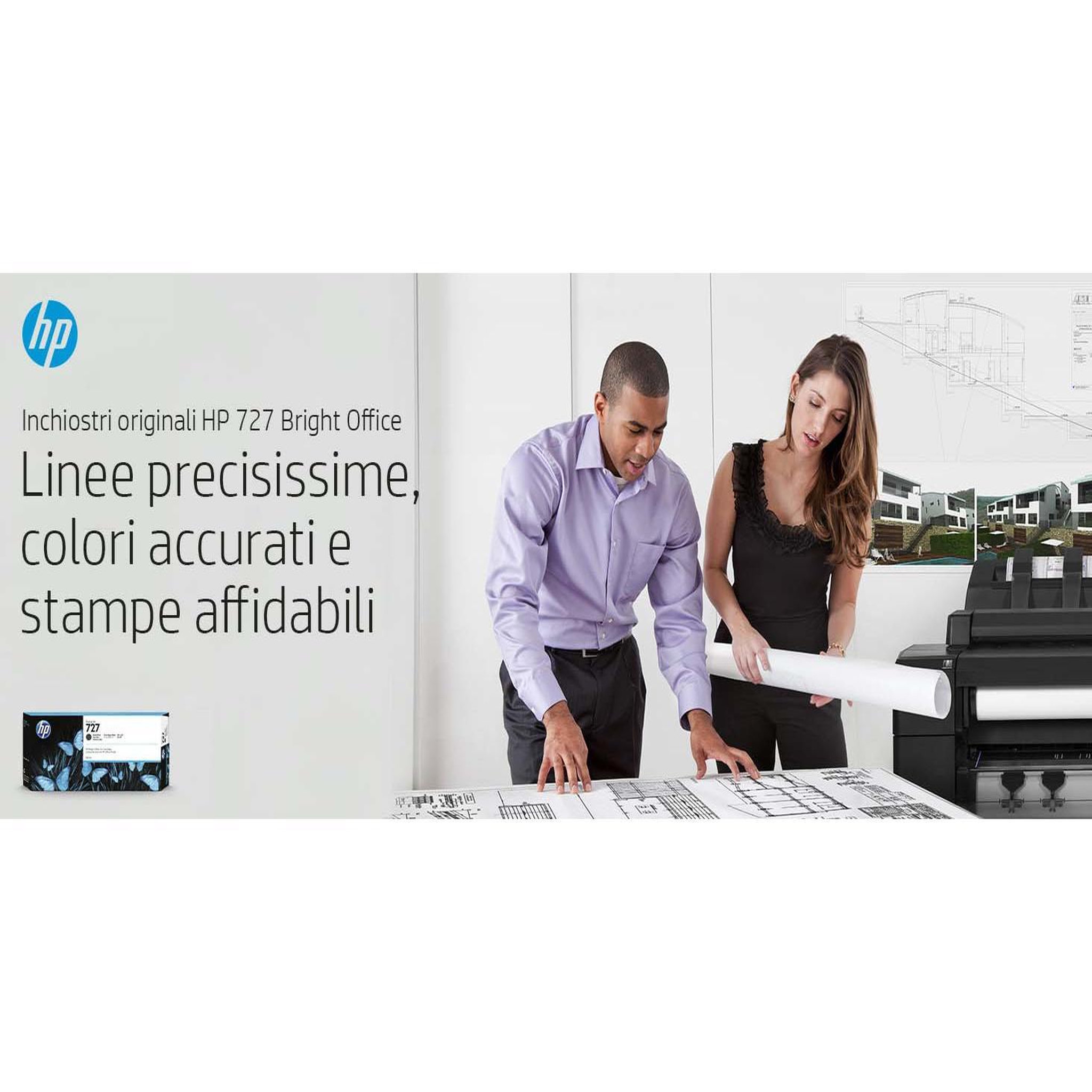 Voir la diapositive 3 : HP Cartouche d'encre HP Tinte 727 - Cyan - 130 ml
