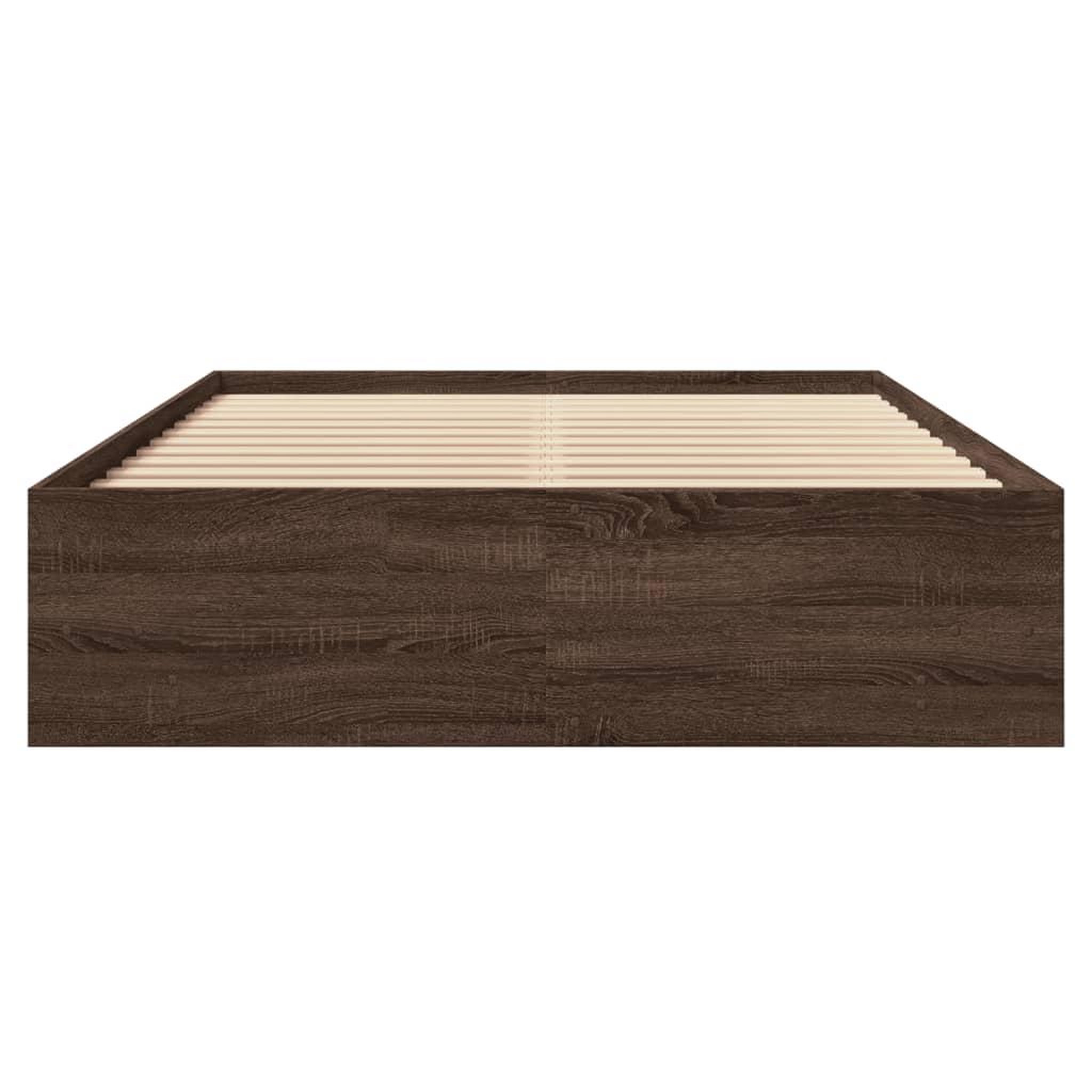 Voir la diapositive 5 : VIDAXL Cadre de lit sans matelas chene marron 135x190 cm