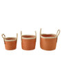 Voir la diapositive 3 : Paris Prix Lot de 3 Paniers de Rangement  Issac  29cm Orange