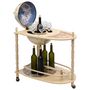 Voir la diapositive 2 : VIDAXL Support de vin autoportant globe Bois d'eucalyptus Vert