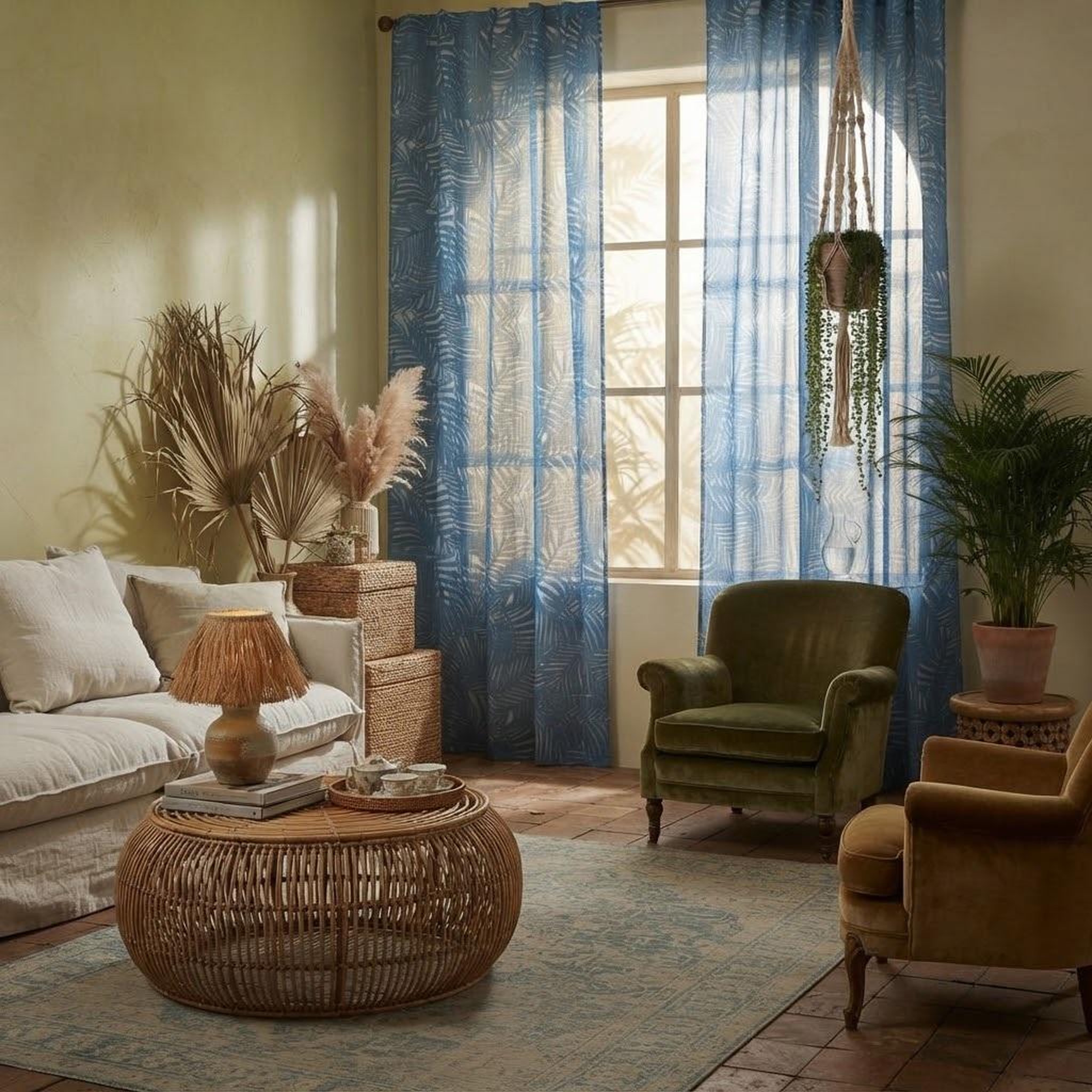 Voir la diapositive 2 : Eden Voilage a oeillets eucalys design et moderne