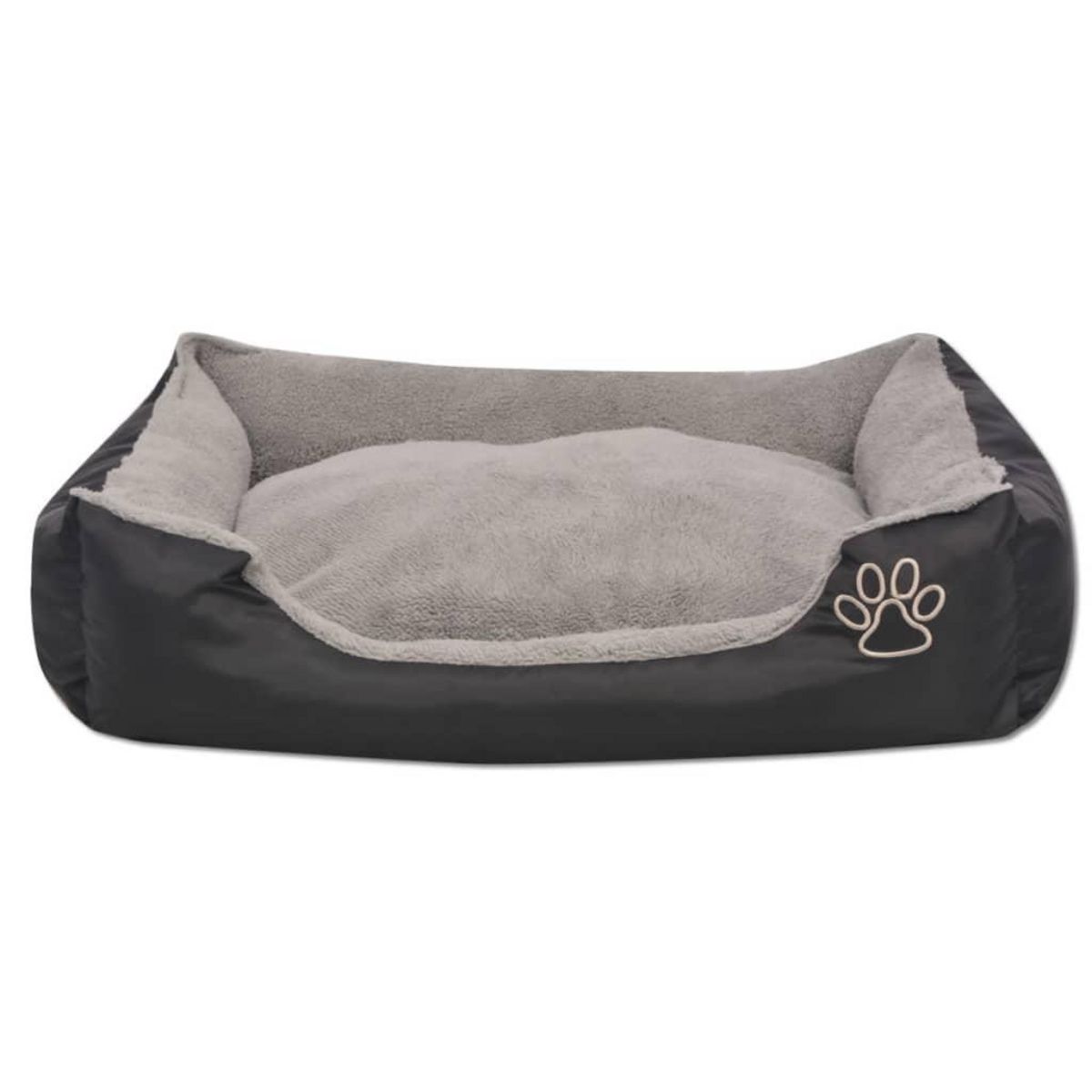 VIDAXL Lit pour chiens avec coussin rembourre Taille XXL Noir