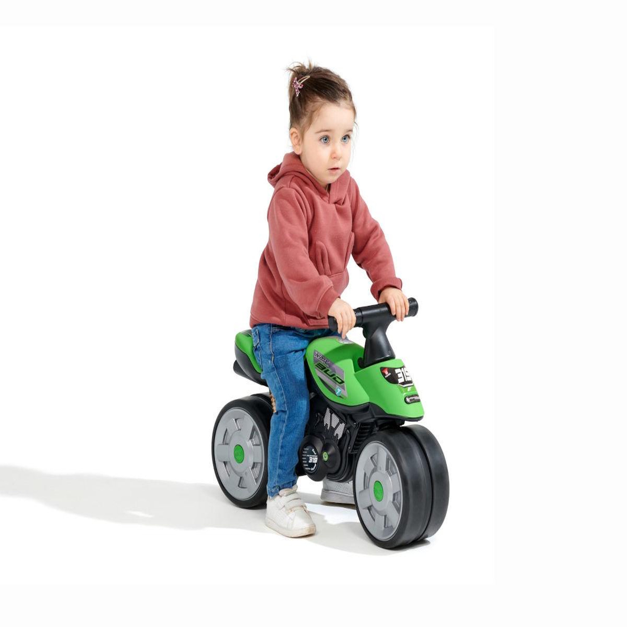 Voir la diapositive 2 : FALK Porteur enfant Moto Team Bud Racing 1 à 3 ans - Falk