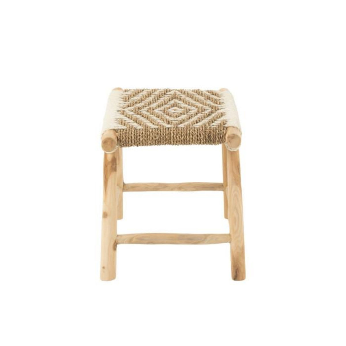 Paris Prix Tabouret en Bois de Teck  Waverly  60cm Naturel