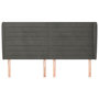 Voir la diapositive 3 : VIDAXL Tete de lit avec oreilles Gris fonce 203x23x118/128 cm Velours