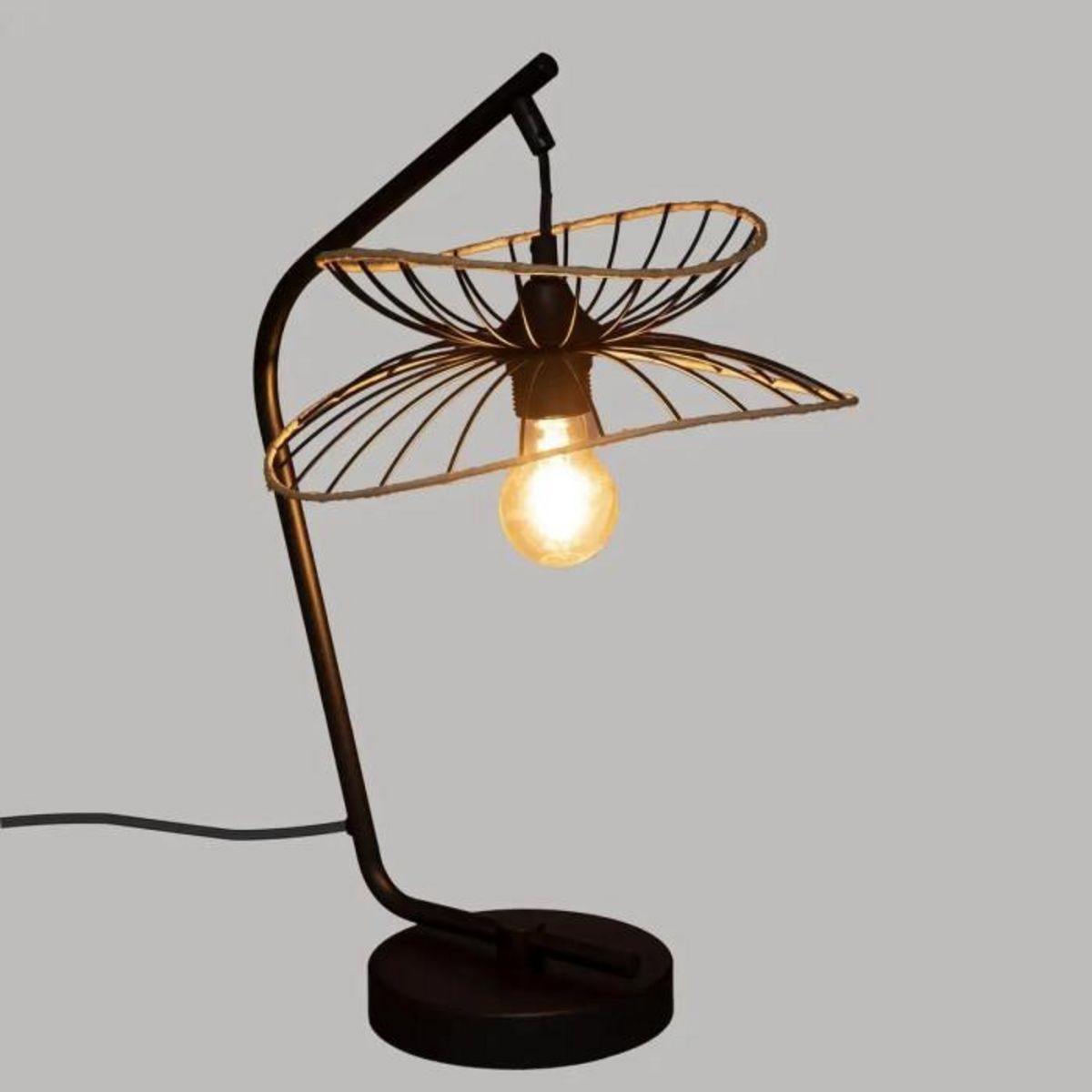 ATMOSPHERA Lampe à Poser Arc Design  Alara  50cm Noir
