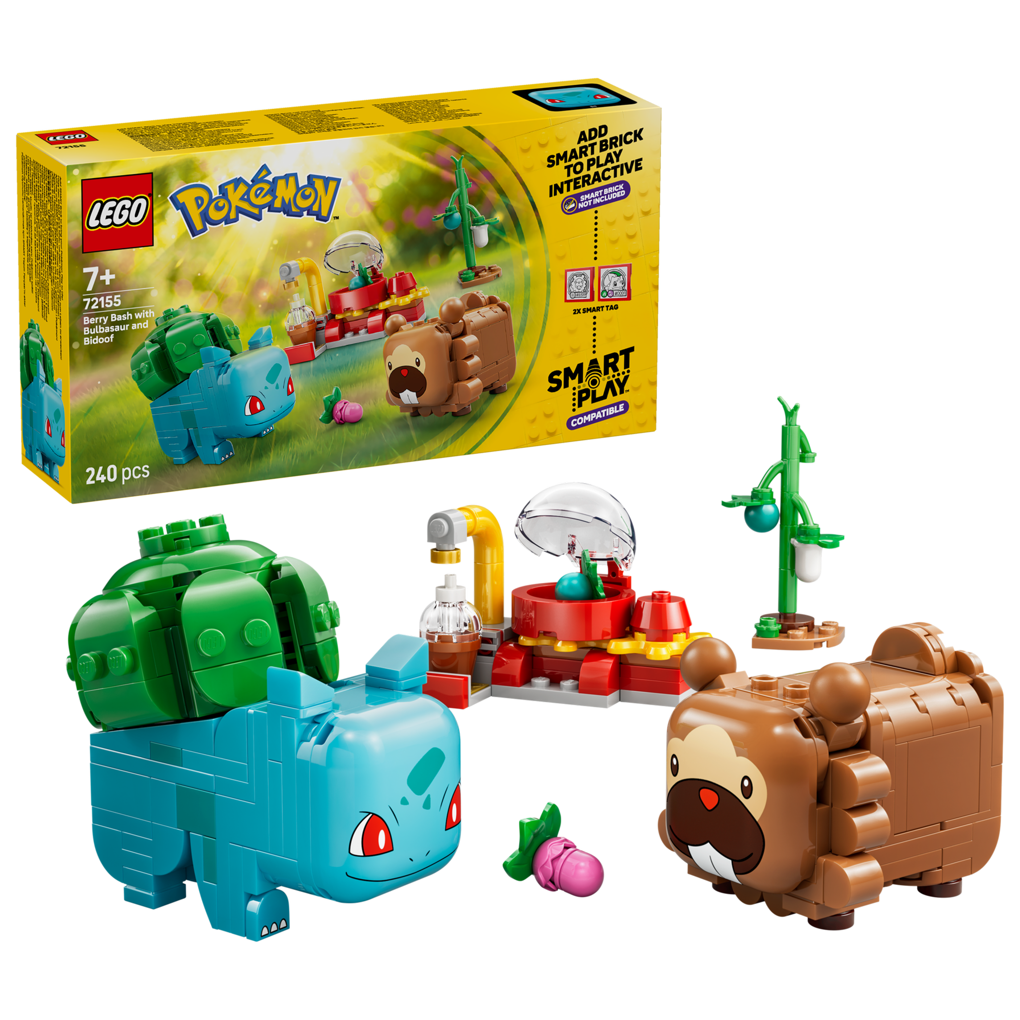 Voir la diapositive 2 : LEGO Lego pokémon 72155 bulbizarre et keunotor délice de baies 240 pièces dès 7 ans
