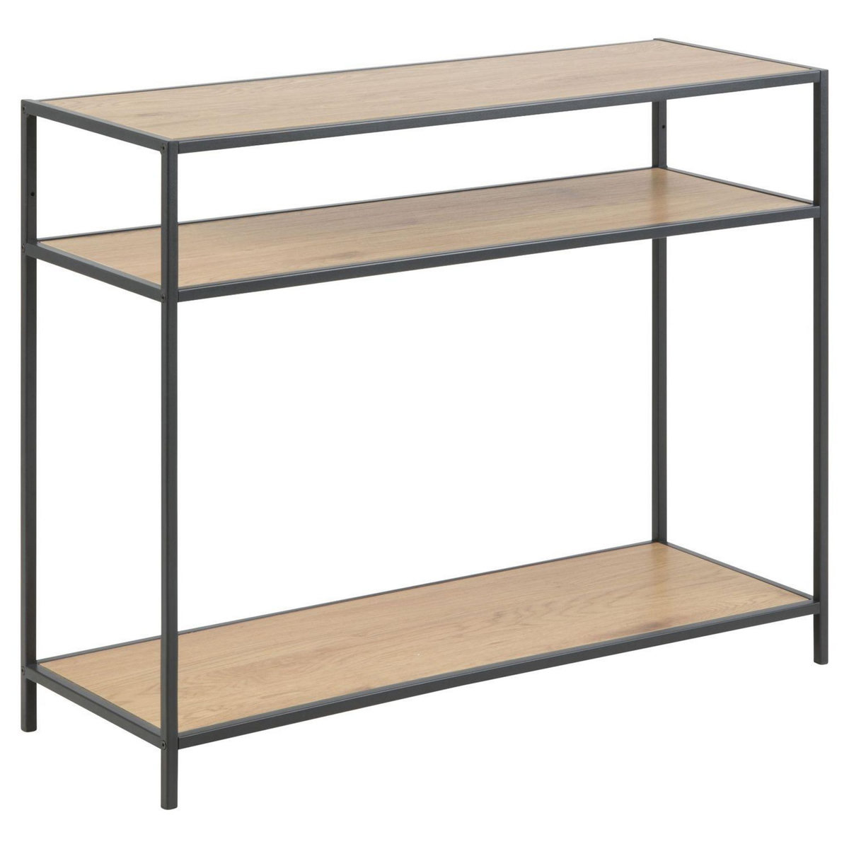 TOILINUX Console Sireine 3 étages en MDF et Métal - Noir