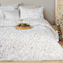 Voir la diapositive 2 : Home collection Parure housse de couette 100% coton 54 fils Imprimé - Flower beige