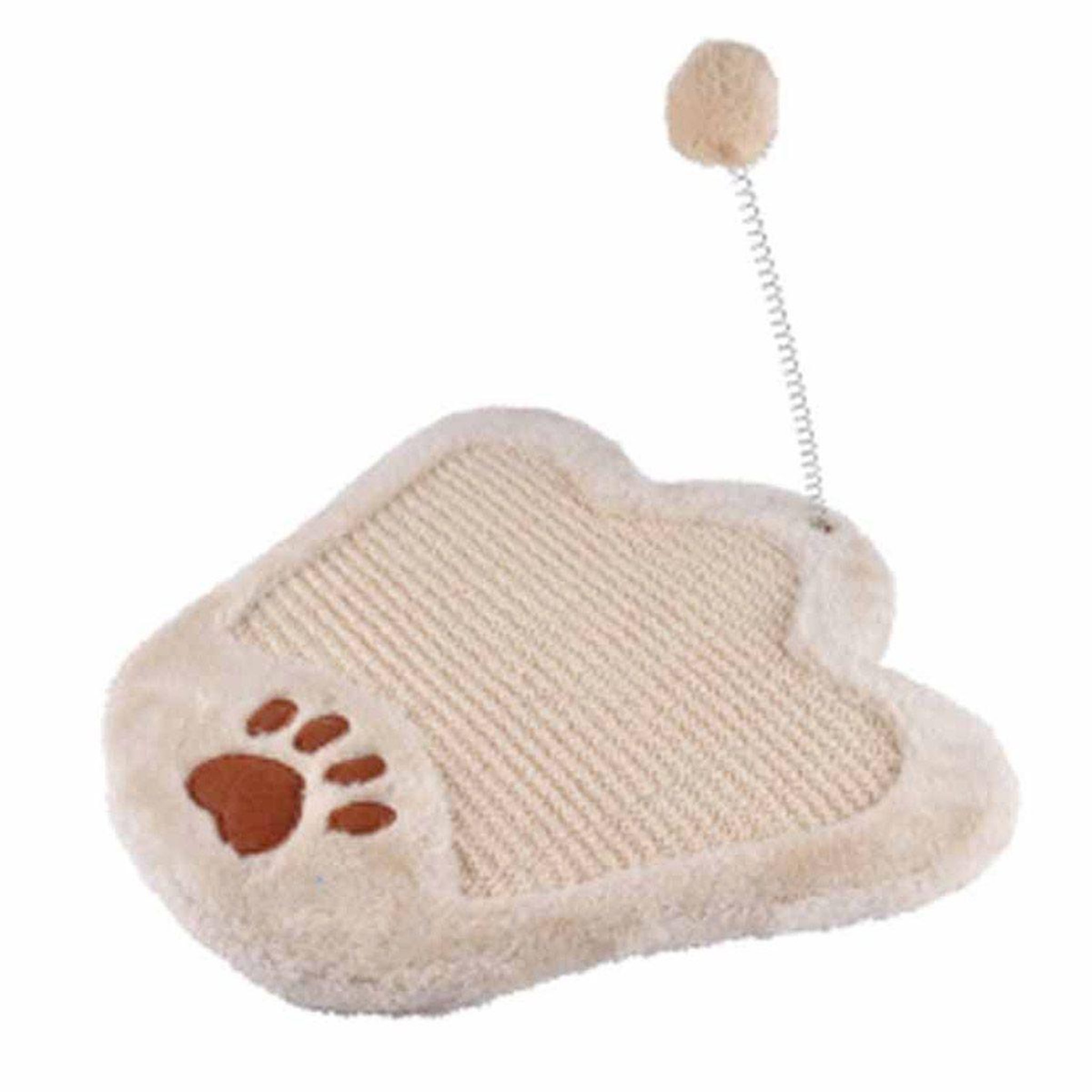 LOVE STORY Griffoir & jouet pour chat  forme patte  35cm écru