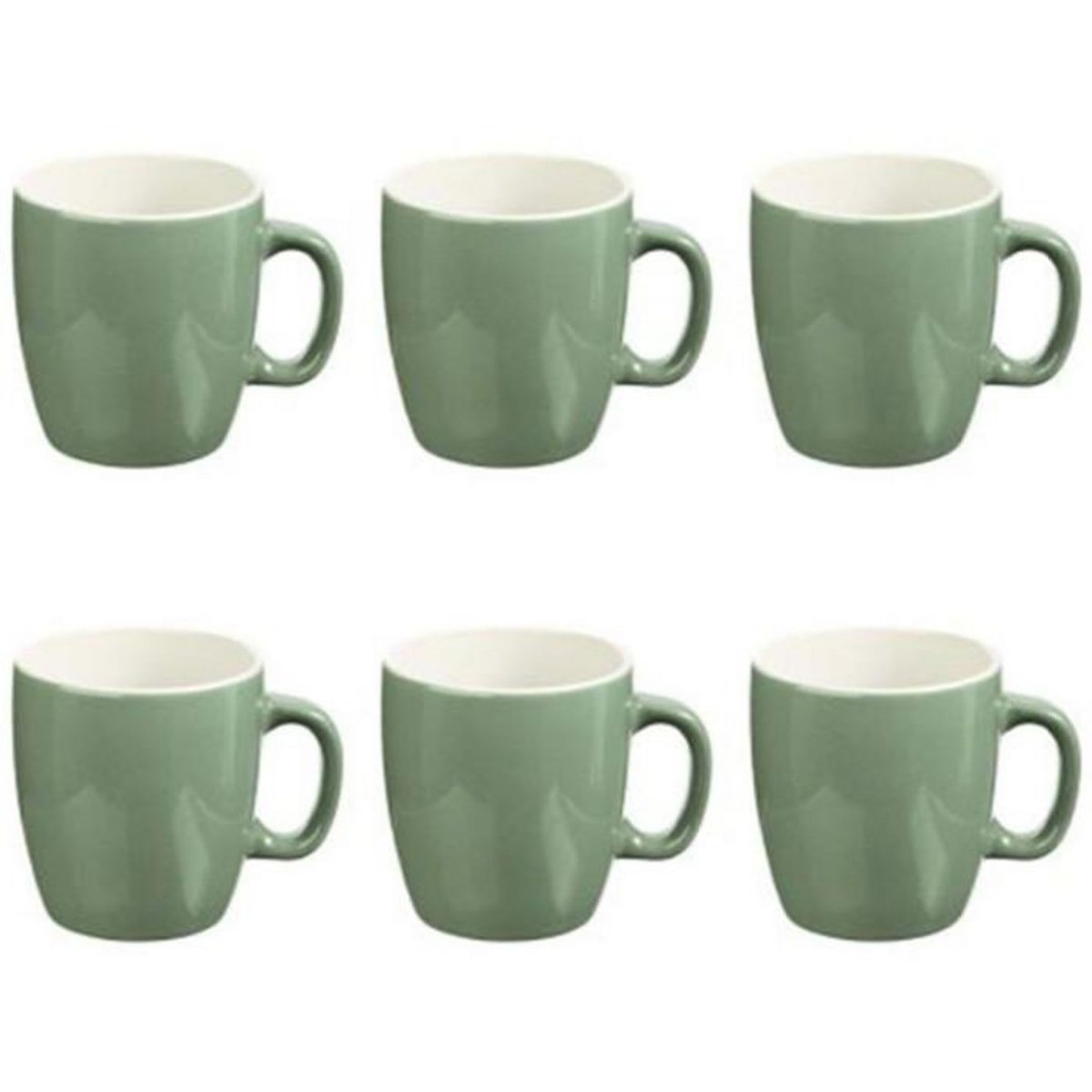 SECRET DE GOURMET Lot de 6 Mugs  Colorama  18cl Menthe