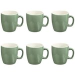 SECRET DE GOURMET Lot de 6 Mugs  Colorama  18cl Menthe