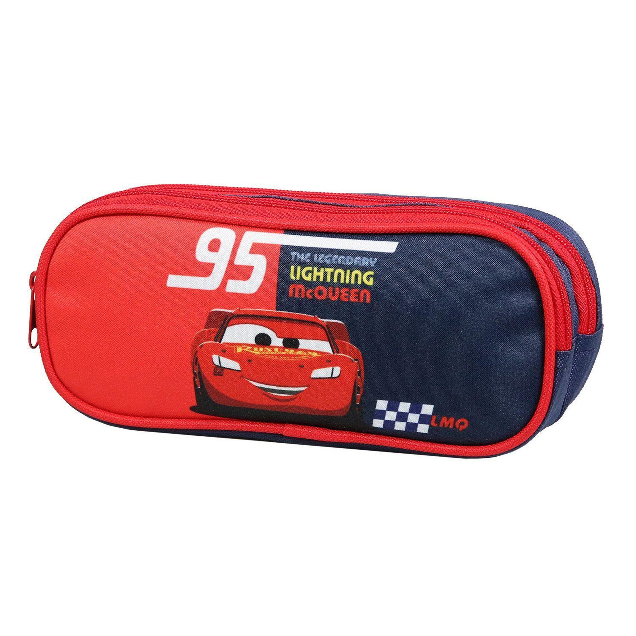 Voir la diapositive 2 : Bagtrotter BAGTROTTER Trousse scolaire 2 compartiments Disney Cars Rouge et bleu