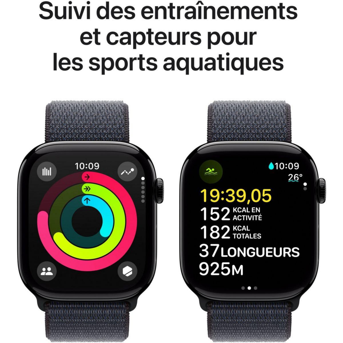 APPLE Montre connectée Serie 10 46mm Alu/Noir Loop