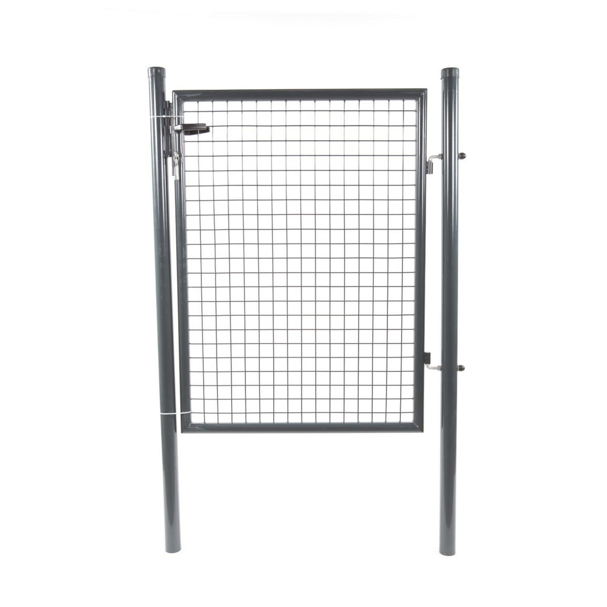 CENTRALE BRICO Portillon grillagé GRIS - H. 1,00 x L. 1,00 m + serrure