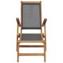 Voir la diapositive 4 : VIDAXL Chaise de terrasse avec repose-pied Bois de teck solide Noir