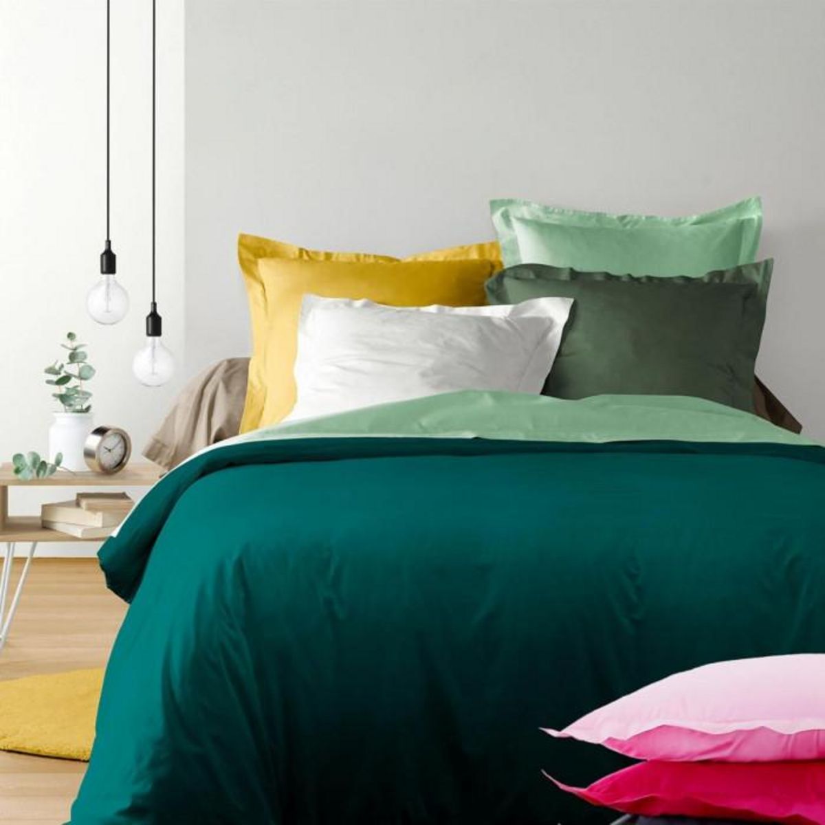 Paris Prix Drap Housse  Lina  180x200cm Paprika