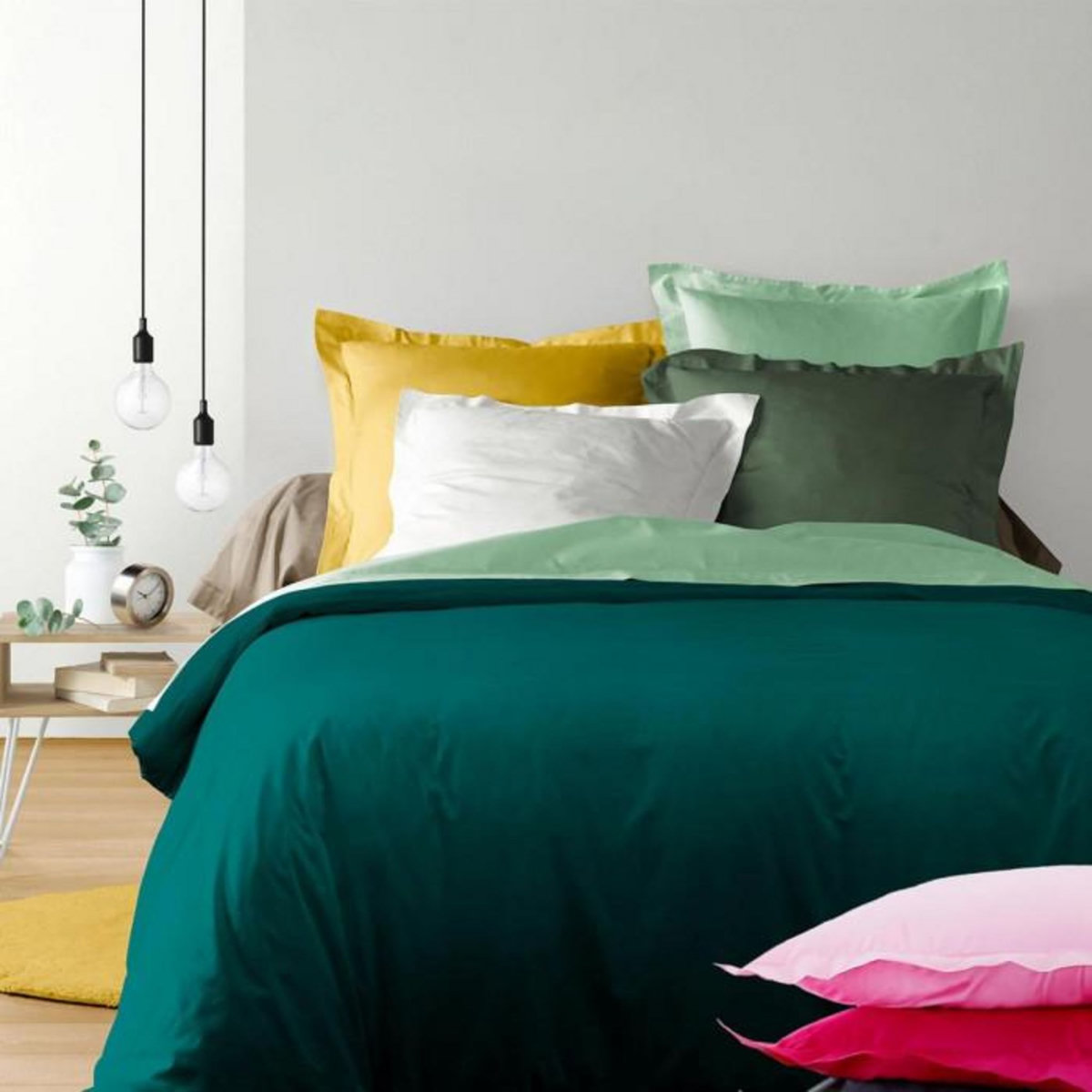 Paris Prix Drap Housse  Lina  180x200cm Paprika