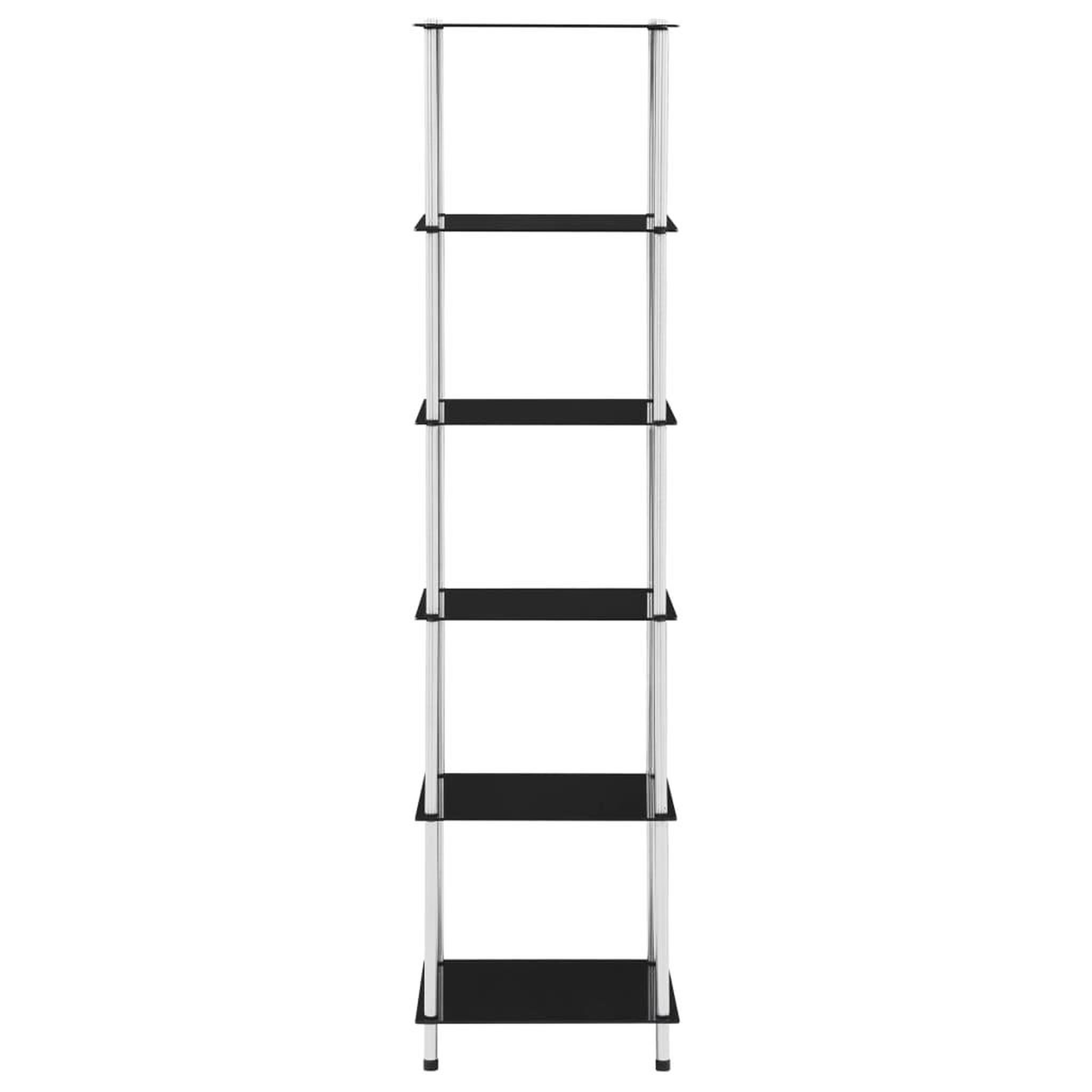 Voir la diapositive 2 : VIDAXL Etagere 6 niveaux Noir 40x40x160 cm Verre trempe