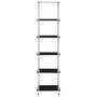 Voir la diapositive 2 : VIDAXL Etagere 6 niveaux Noir 40x40x160 cm Verre trempe