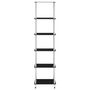 Voir la diapositive 2 : VIDAXL Etagere 6 niveaux Noir 40x40x160 cm Verre trempe