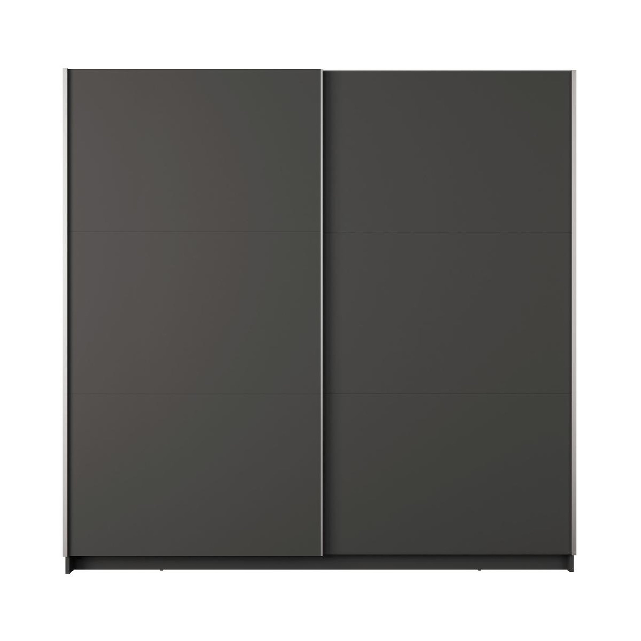 Voir la diapositive 5 : JLC KREATION Armoire dressing grise 200cm avec portes coulissantes kas