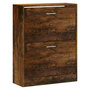 Voir la diapositive 3 : VIDAXL Armoire a chaussures Chene fume 63x24x81 cm Bois d'ingenierie