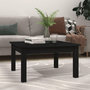 Voir la diapositive 1 : VIDAXL Table basse Noir 55x55x30 cm Bois massif de pin