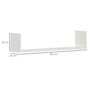 Voir la diapositive 3 : HOMCOM Lot de 3 étagères murales flottantes - dim. 80L x 18l x 18H cm - kit complet de fixation inclus - MDF grain de bois blanc