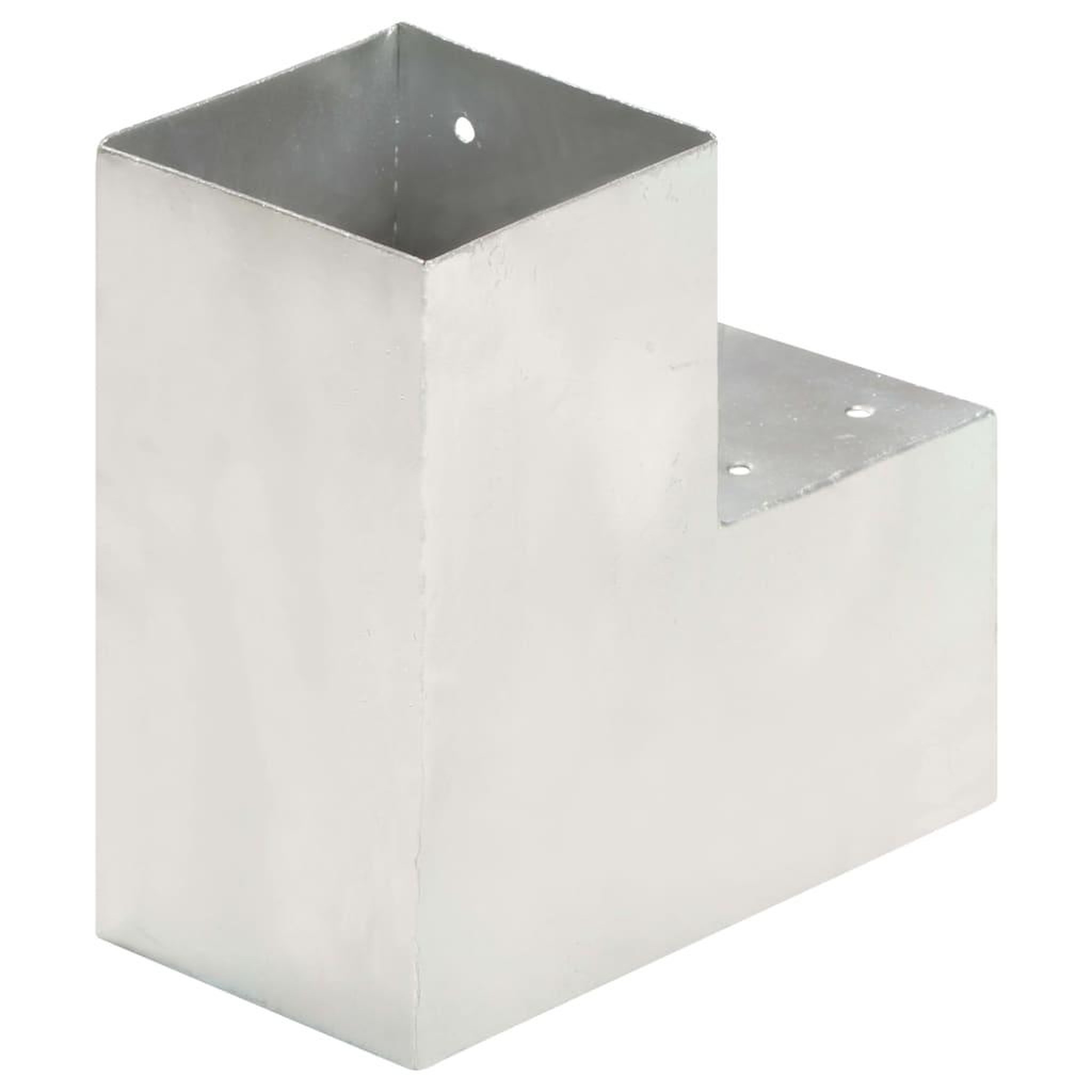 Voir la diapositive 5 : VIDAXL Connecteurs de poteau 4pcs Forme en L Metal galvanise 101x101mm