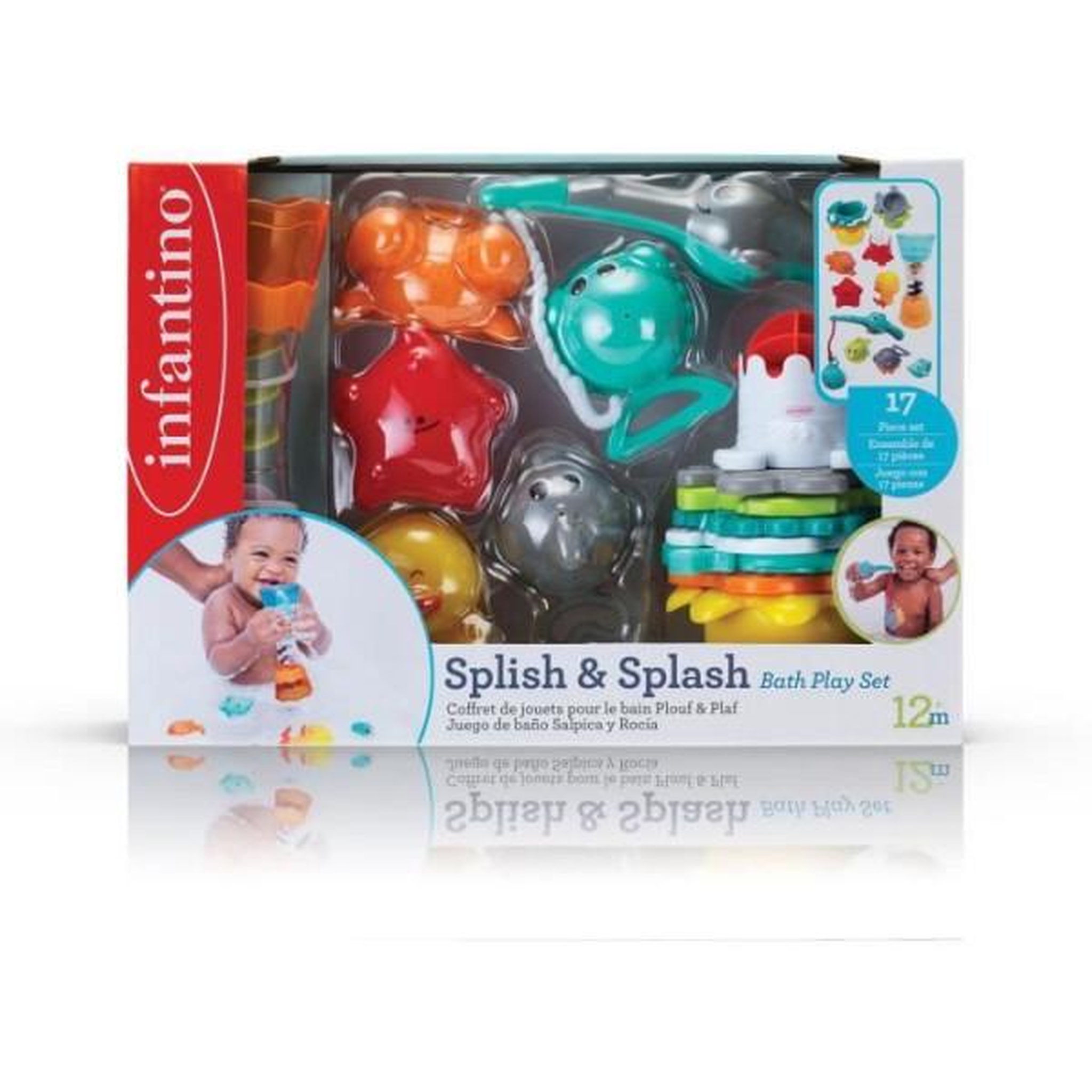 Voir la diapositive 3 : INFANTINO Coffret de bain INFANTINO - 17 pcs - Gobelets, aspergeurs, peche a la ligne