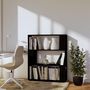 Voir la diapositive 3 : VIDAXL Bibliotheque/Separateur de piece Noir 80x25x101 cm Pin massif